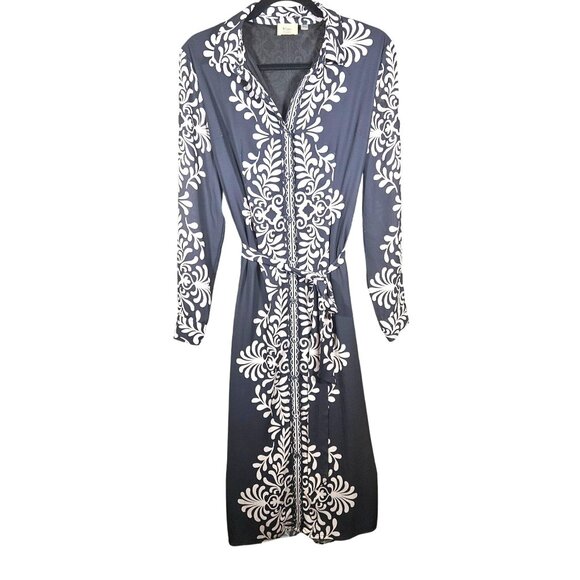 Elie Tahari M/M Womens Long Sleeve Black & White Dress - Picture 2 of 11